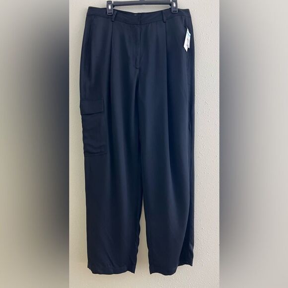 Black Cargo Tailored Pants - Picture 1 of 8